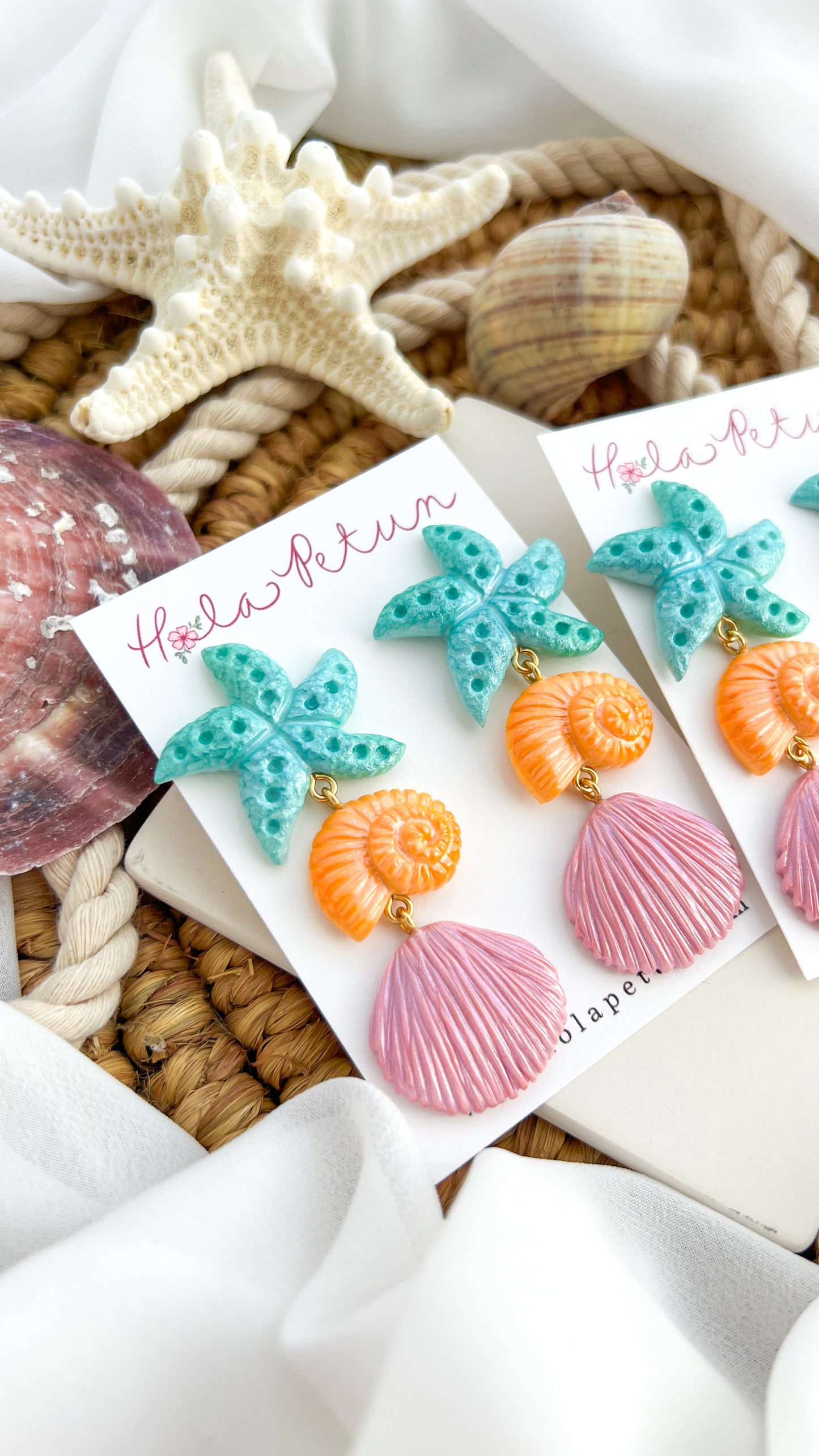 3-Tiered Shell Earrings