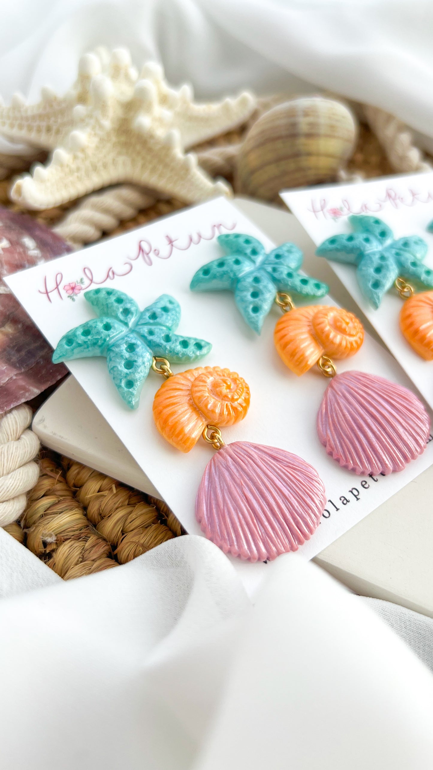 3-Tiered Shell Earrings