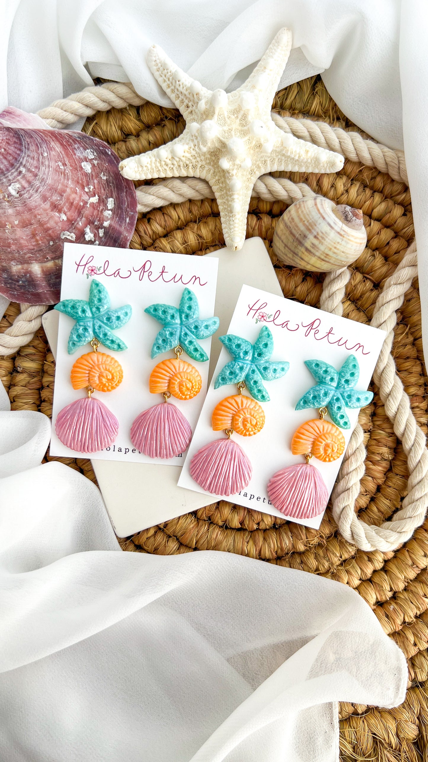 3-Tiered Shell Earrings