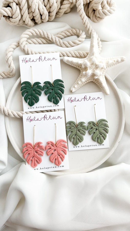 Monstera Earrings