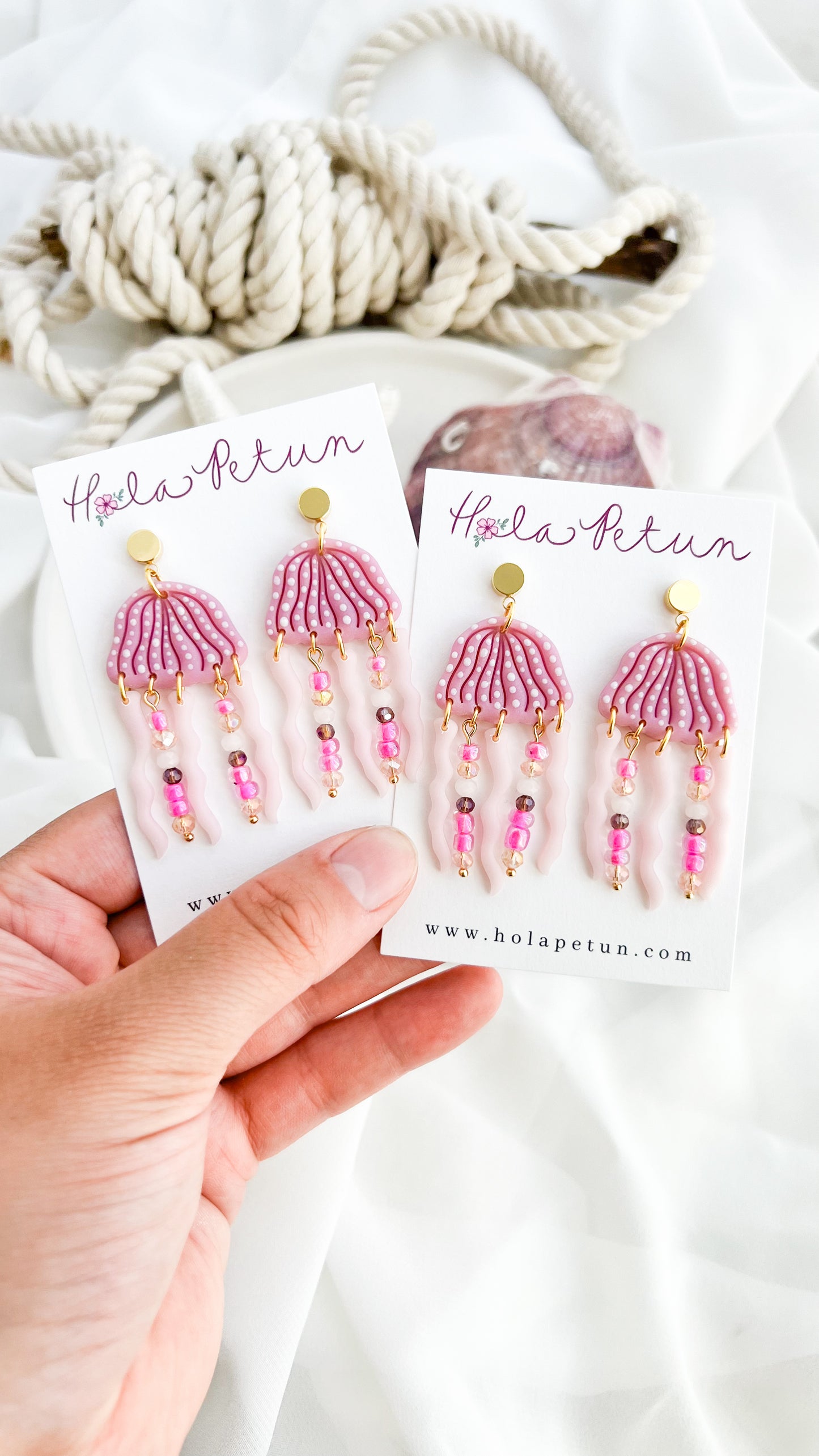 Jellyfish Beaded Earrings