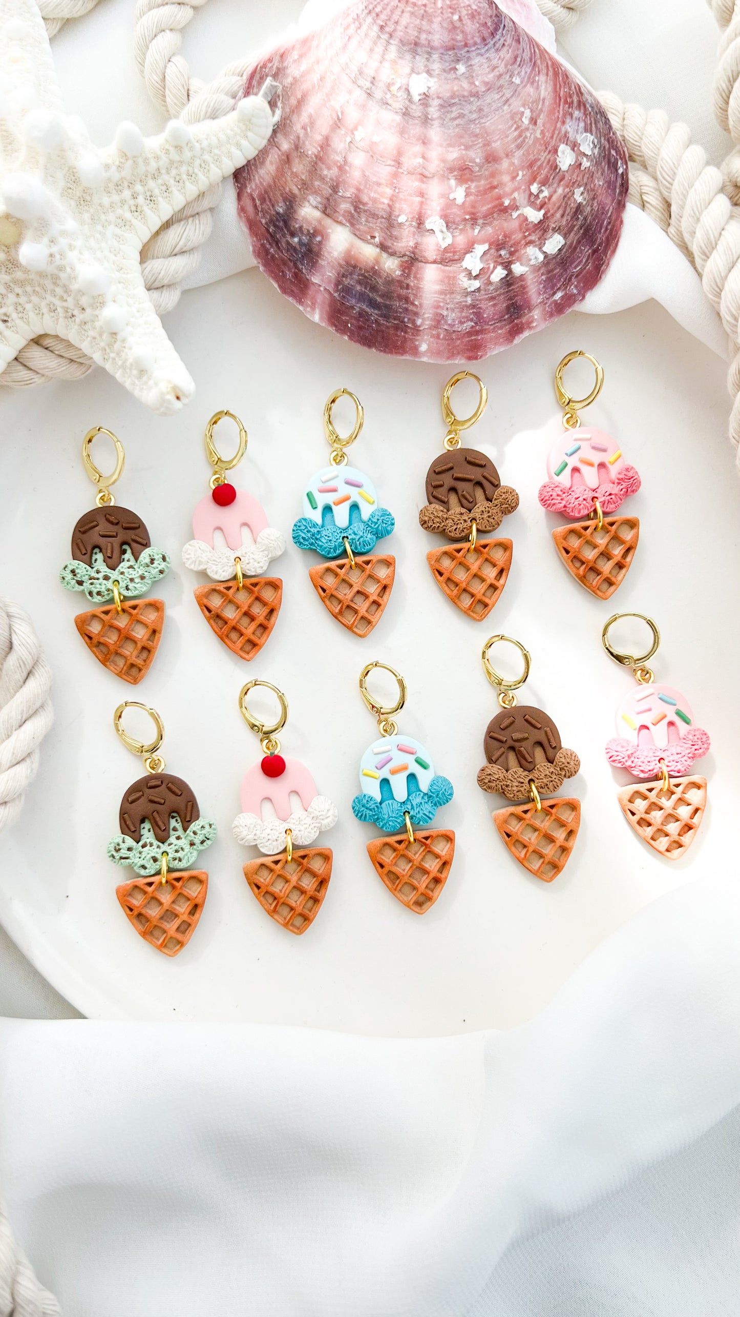 Ice Cream Cone Earrings