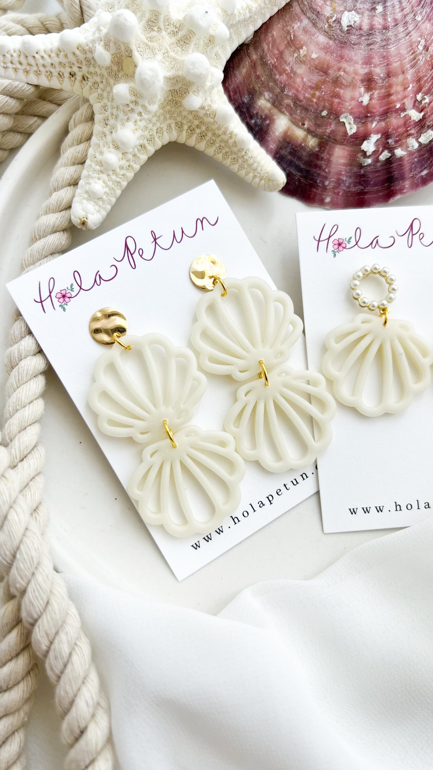 Seashell Cutout Earrings