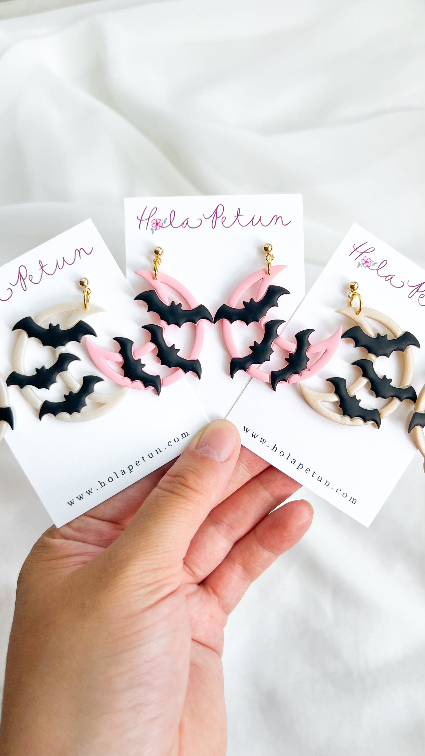 Moon Bat Earings