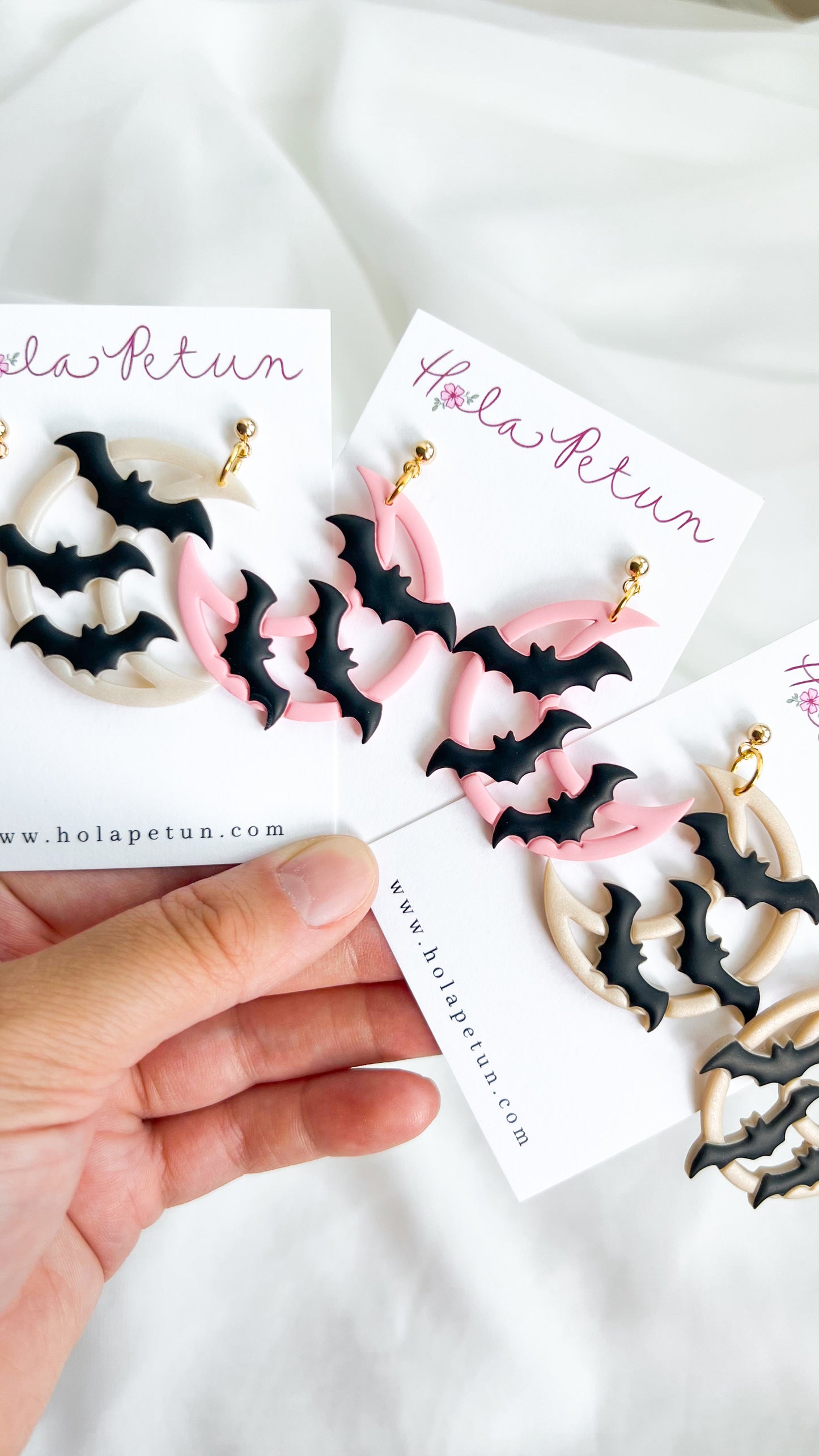 Moon Bat Earings