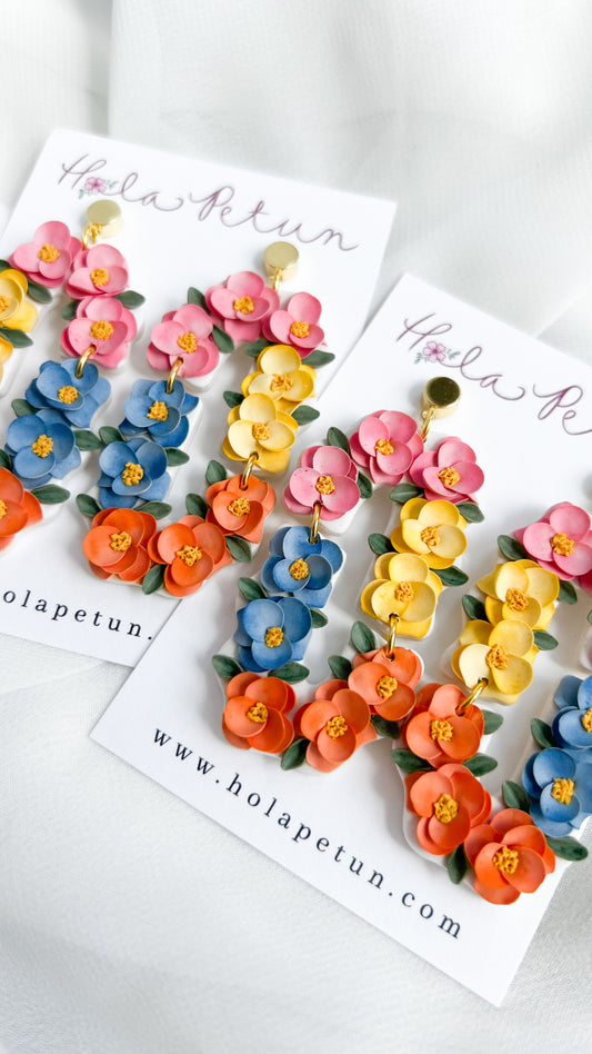 Floral Oval Wreath Earrings