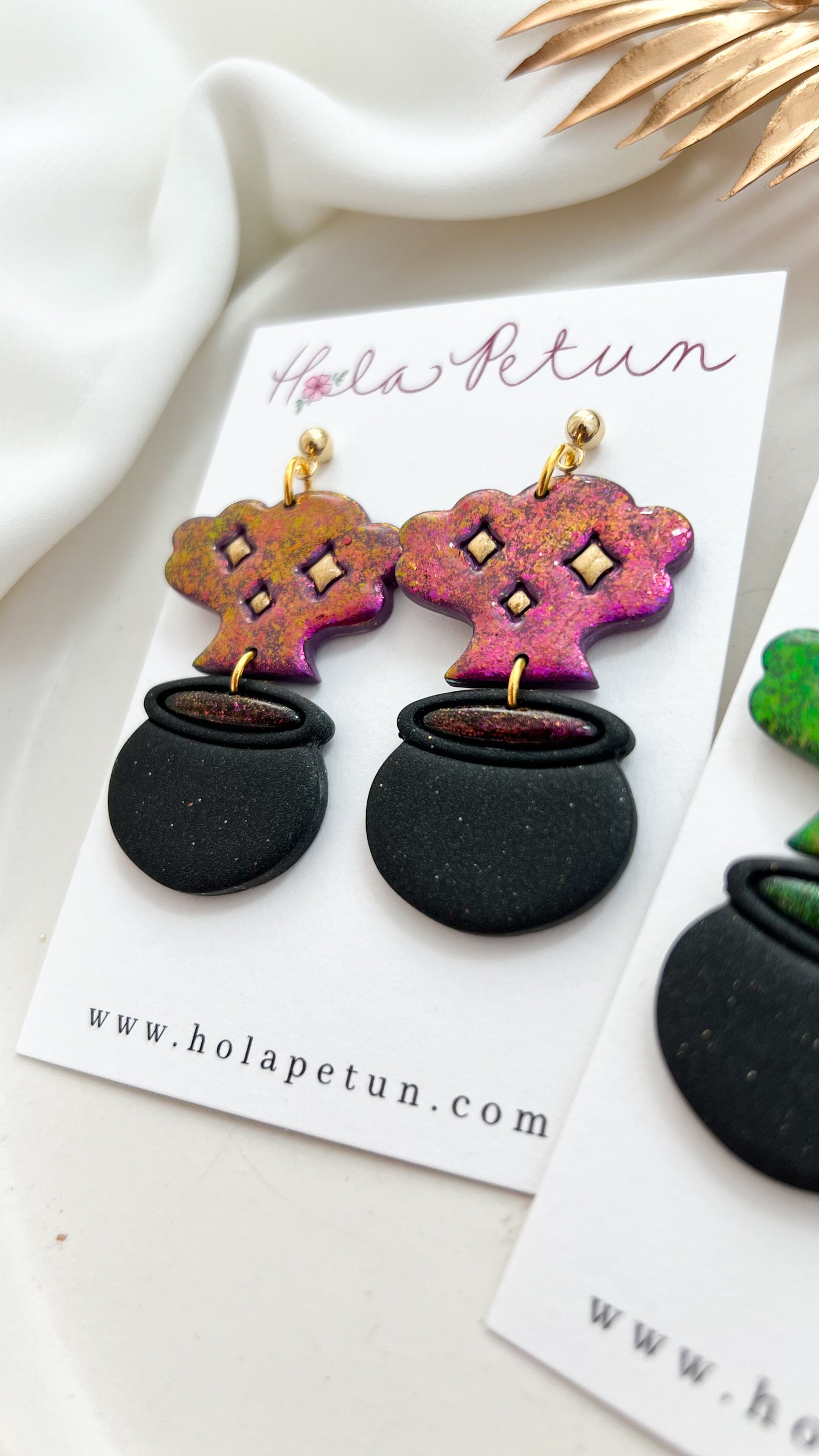 Witch's Brew Cauldron Earrings