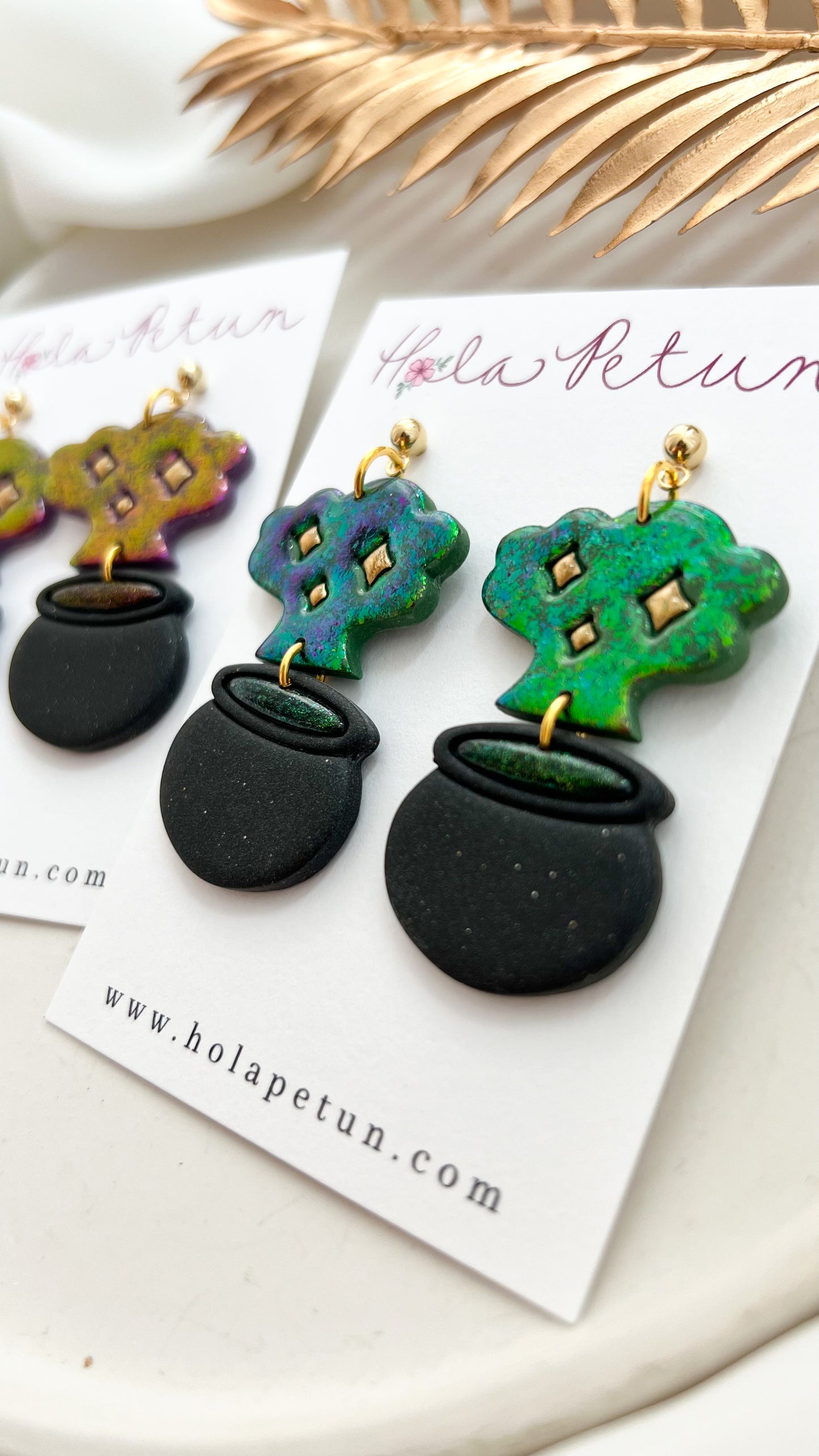 Witch's Brew Cauldron Earrings