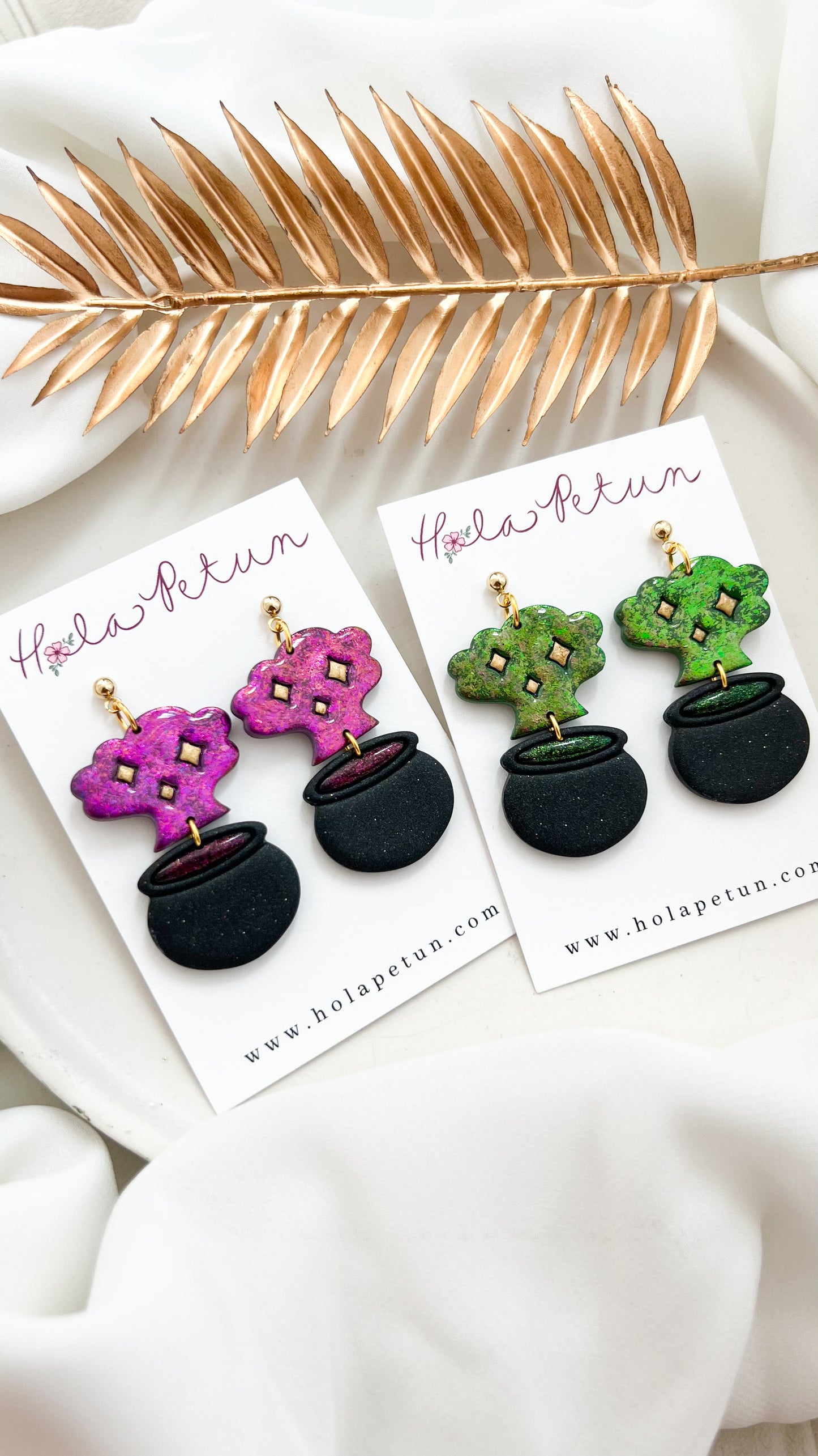 Witch's Brew Cauldron Earrings