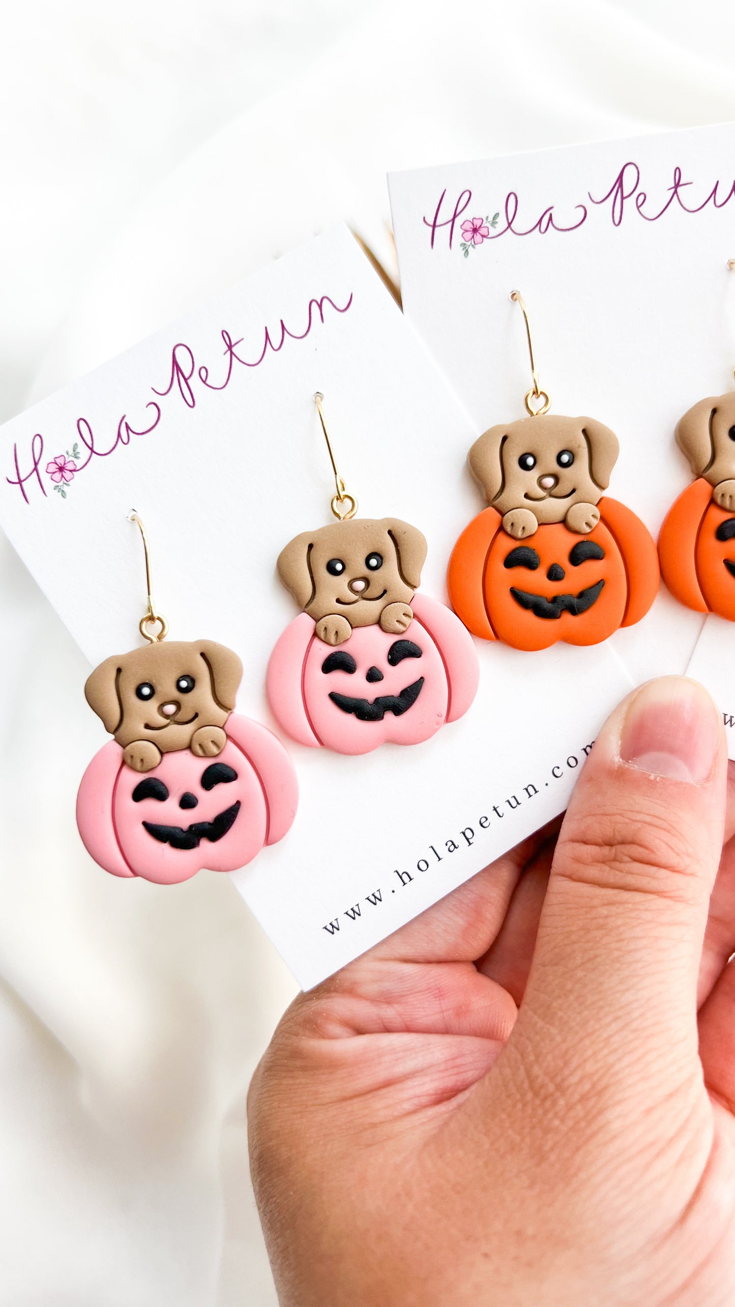 Dog Pumpkin Earrings