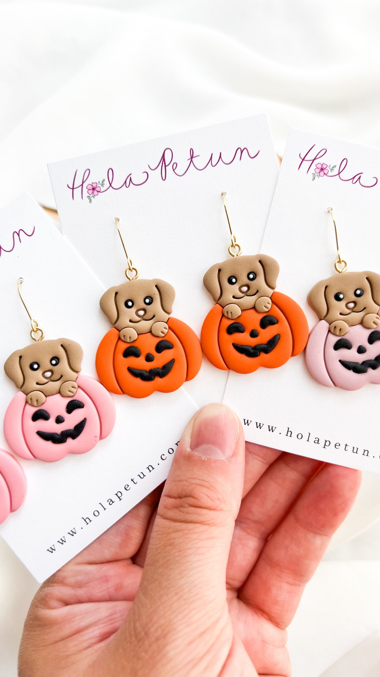 Dog Pumpkin Earrings