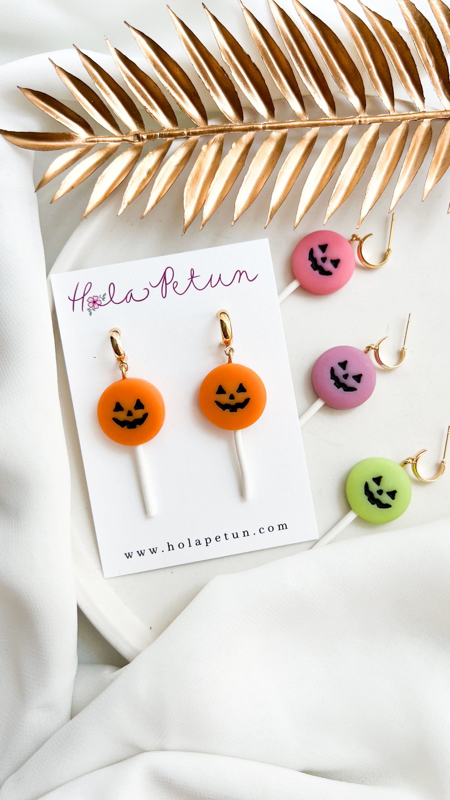 Jack O'Lantern Lollipop Earrings