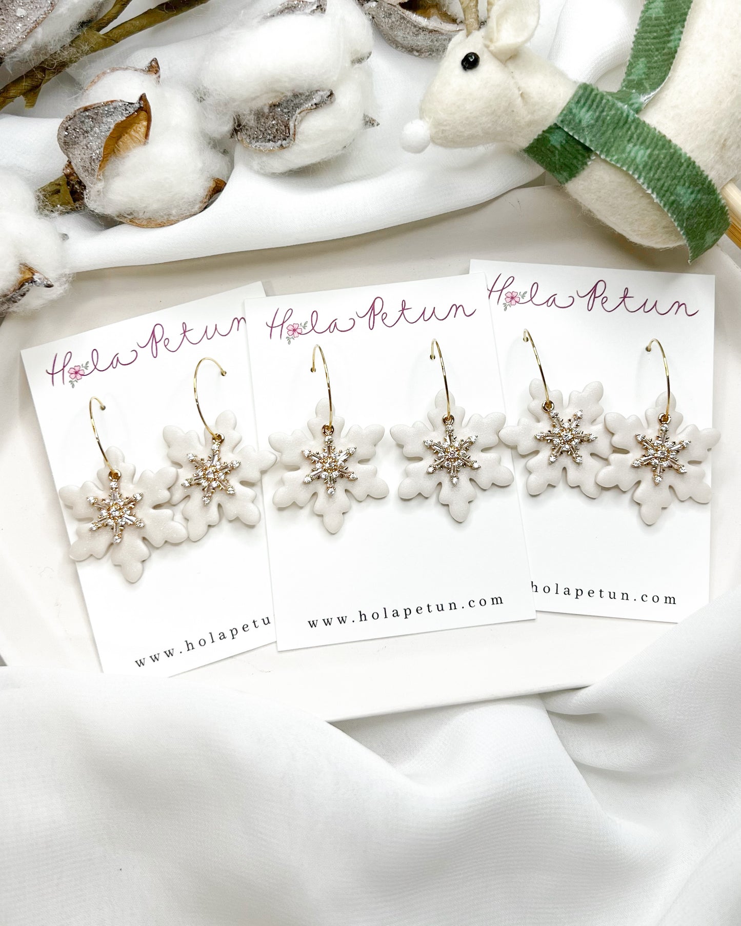 Snowflake Charm Earrings