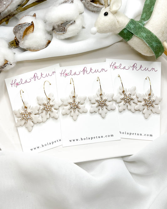 Snowflake Charm Earrings