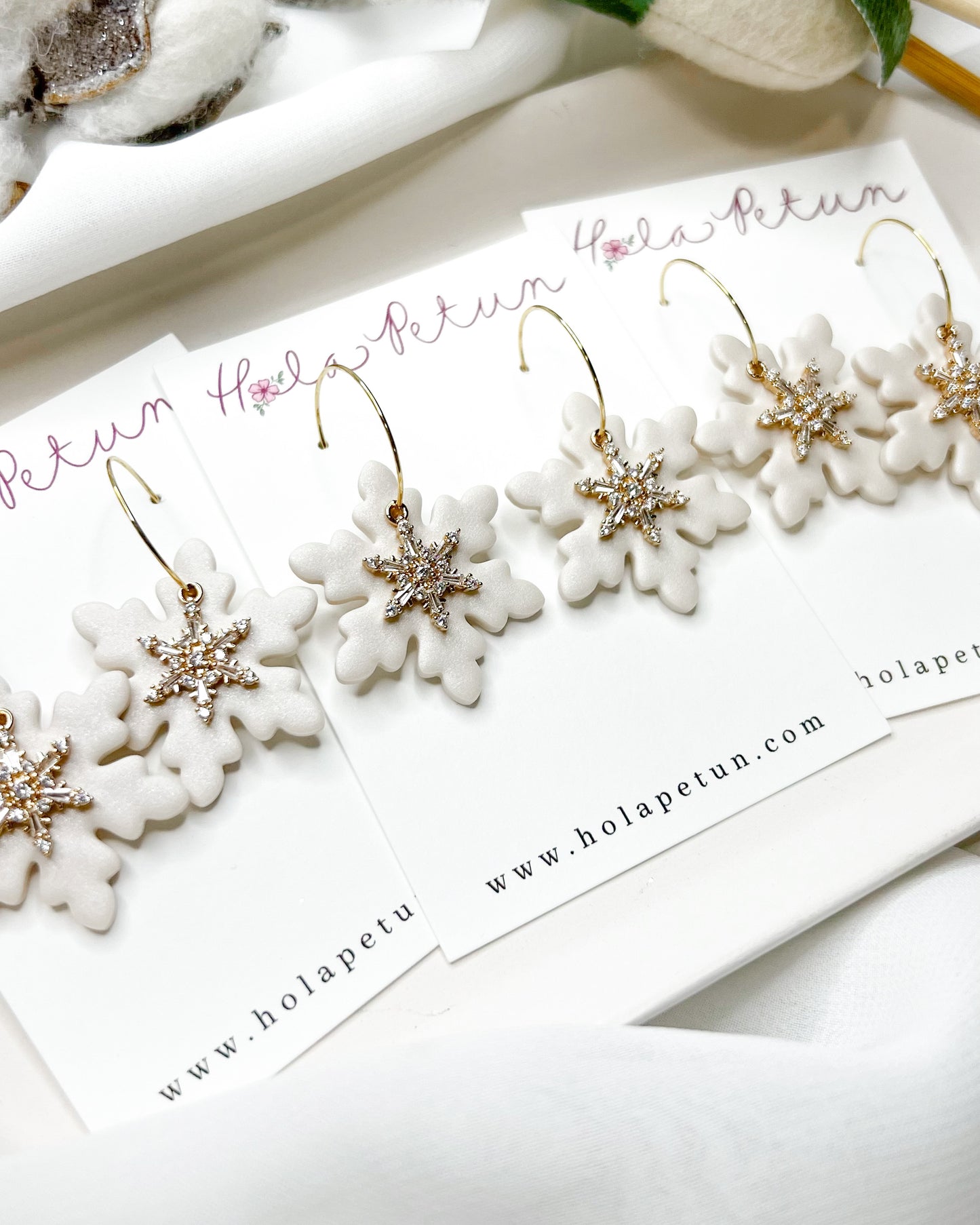 Snowflake Charm Earrings