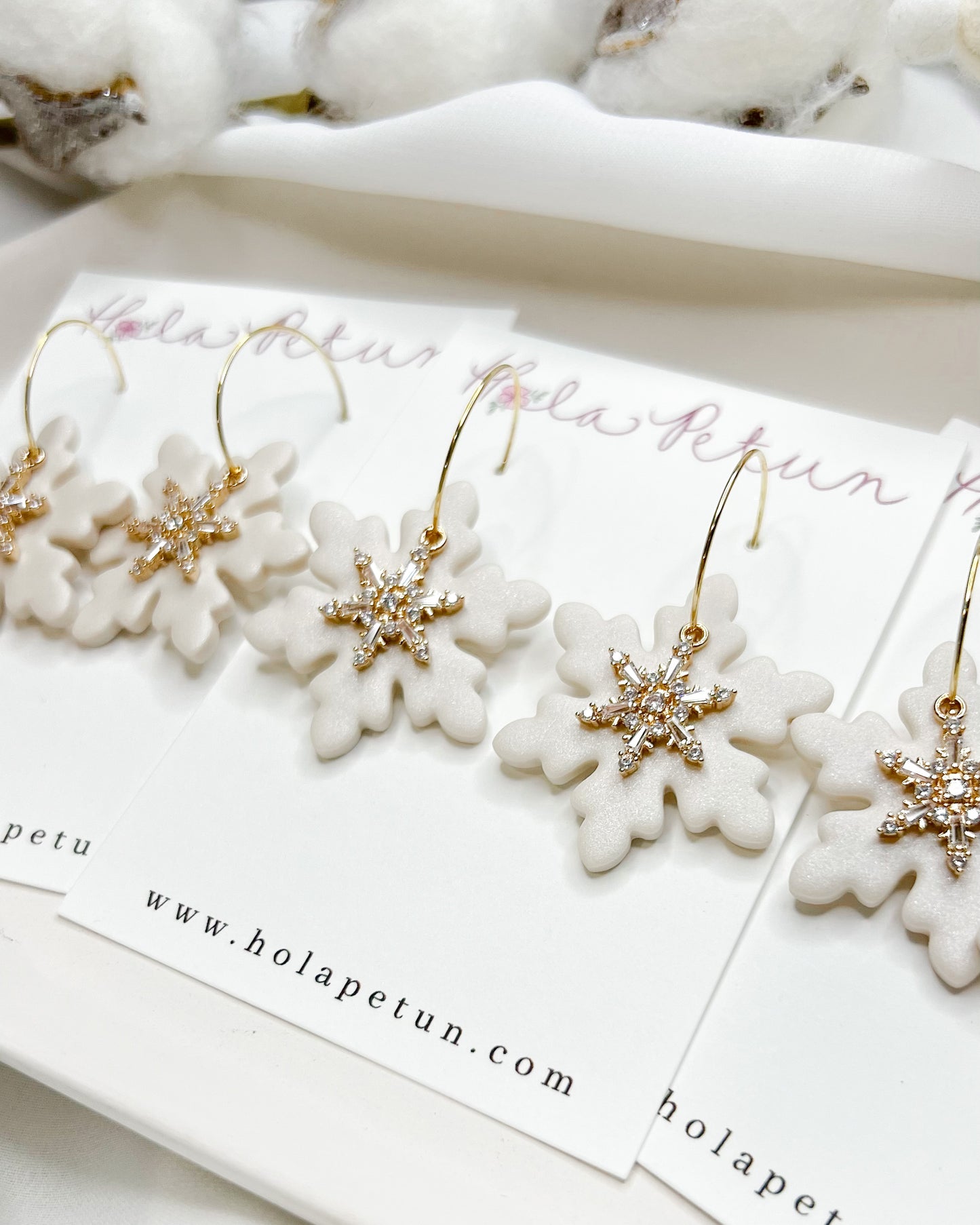 Snowflake Charm Earrings