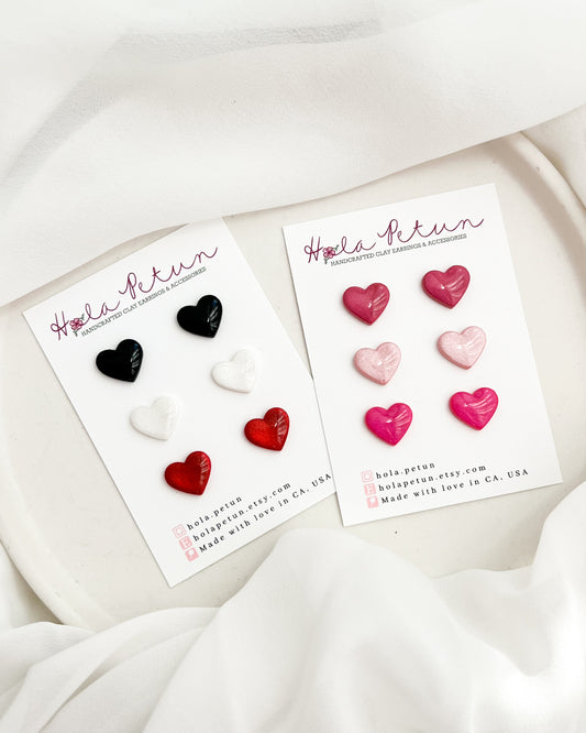 Heart Shimmer Studs