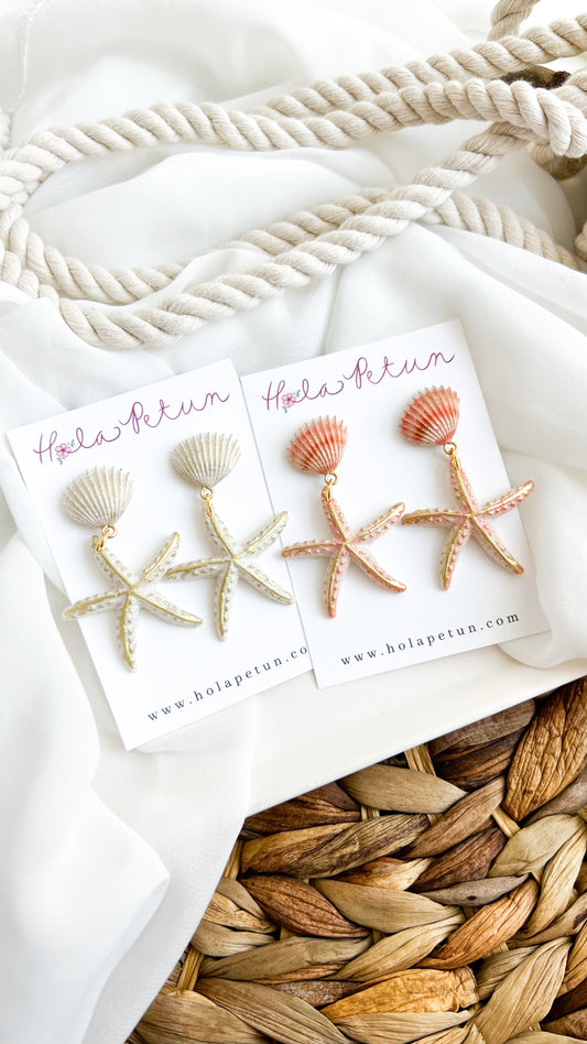Starfish and Seashell Earrings