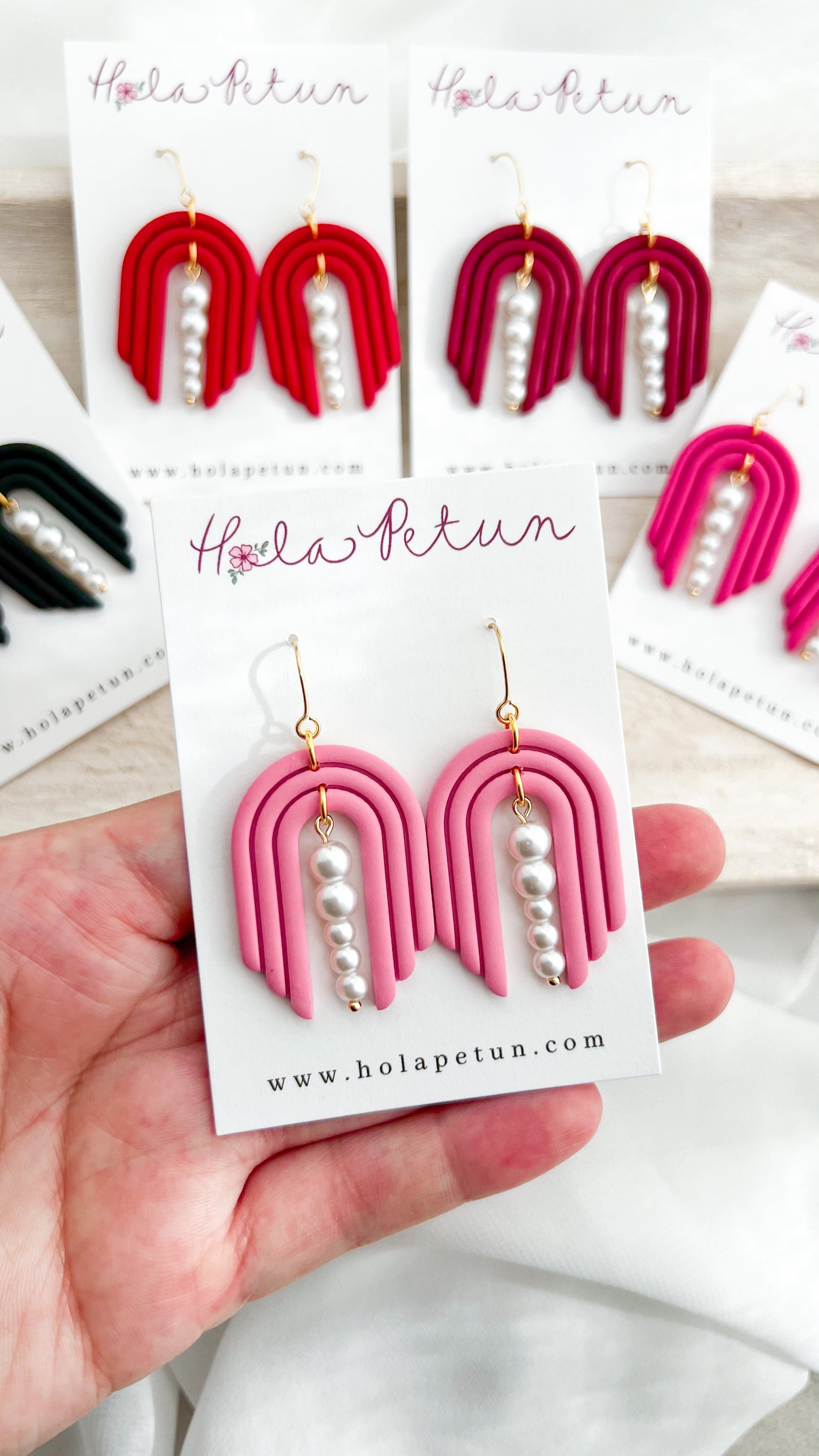 Tiered Triple Heart Earrings