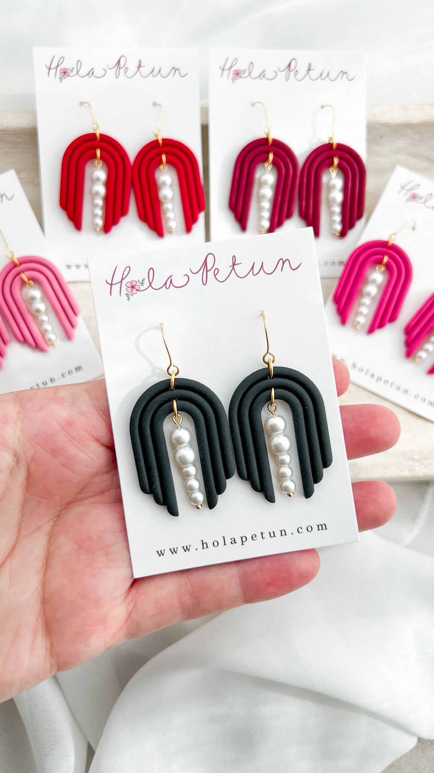 Tiered Triple Heart Earrings