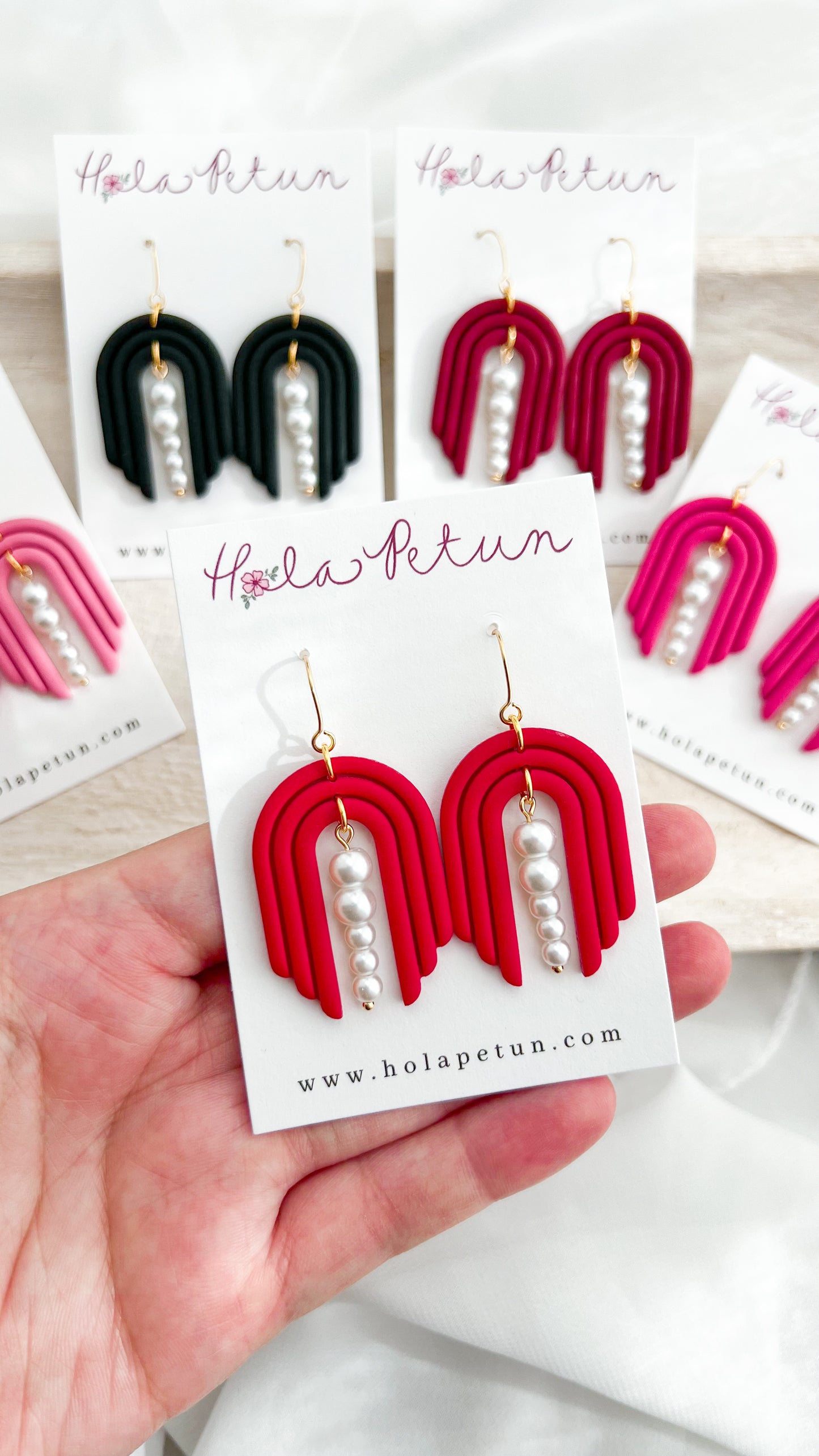 Tiered Triple Heart Earrings