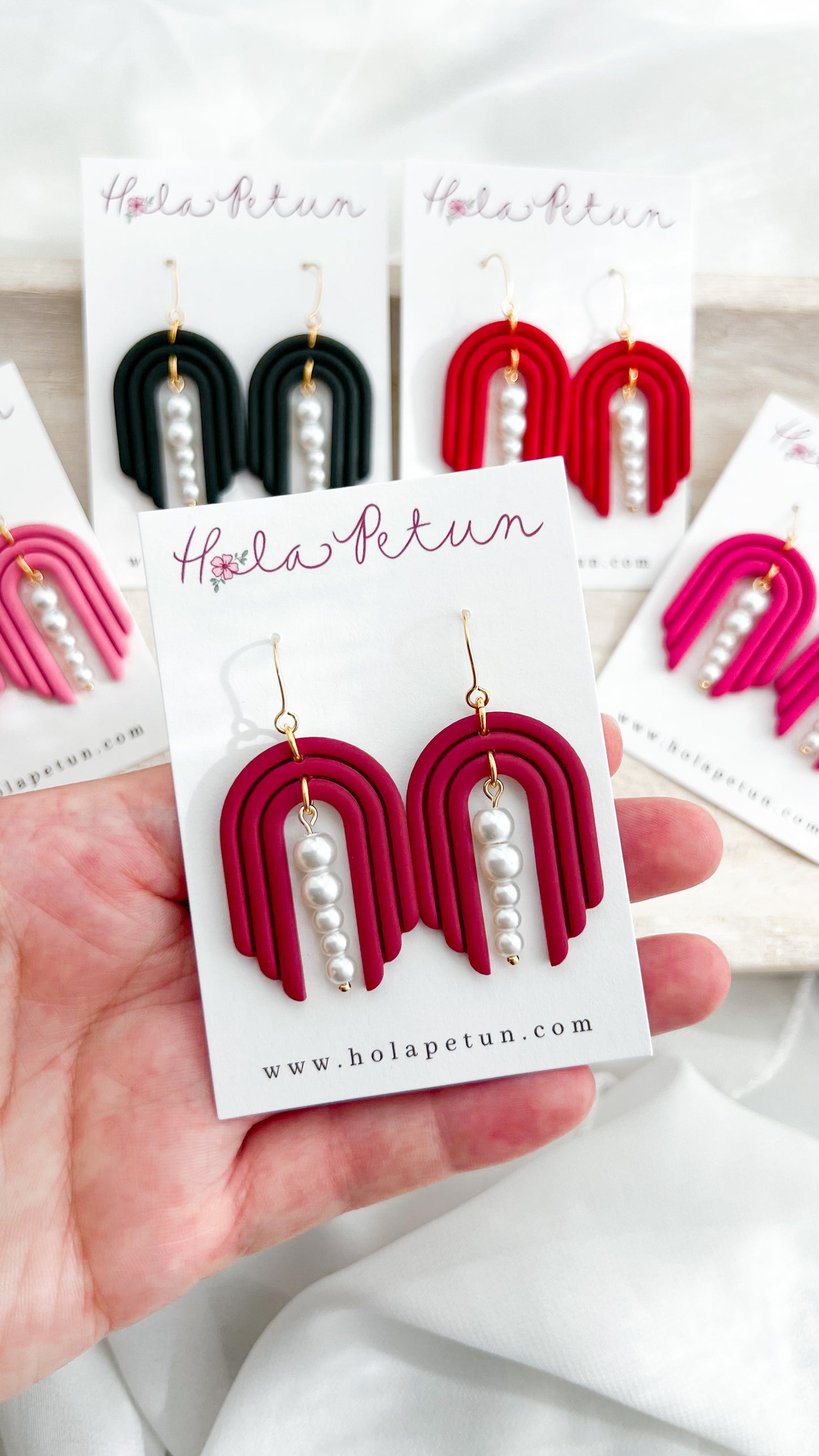 Tiered Triple Heart Earrings