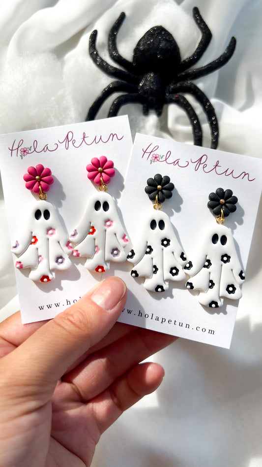 Flower Sheet Ghost Earrings