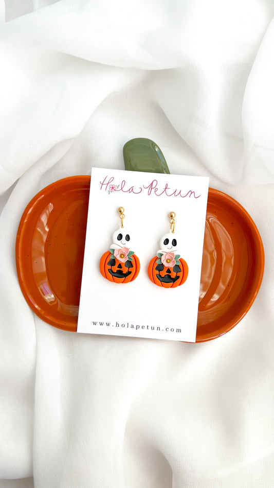 Pumpkin Ghost Earrings